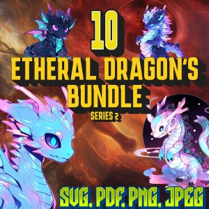 10-Pack Dragonkin Bundle P2 | Dragons Png | Dragons Svg | Animal Svg | Digital Download | Cricut File | Dragon Silhouette | Paper Crafts