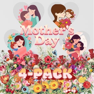 Family Clipart S4 | Love You Mommy | Instant Download | Mother And Daughter | Mother And Son | Digital Download | Sublimate Designs Download