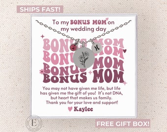 Collar extra para la mamá de la novia Joyas personalizadas para la madrastra el día de la boda Regalo de bodas para la madrastra del novio Regalo para la madrastra de la novia