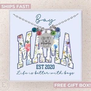 Boy Mama Necklace Personalized Mom of Boys Jewelry Custom Mother of Boys Gift for Mothers Day Boy Mama Birthday Mom of Boys Christmas Gift