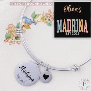 Madrina Bracelet Custom Madrina Proposal Jewelry Personalized Will You Be My Madrina Bracelet Gift for Madrina Proposal Jewerly for Madrina