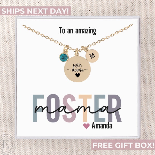 Foster Mom Necklace Personalized Foster Mama Necklace Custom Foster Mom Jewelry Personalized Foster Mama Gift for New Foster Mom Mothers Day