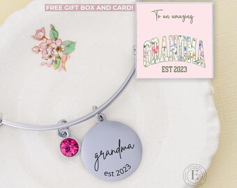 Grandma Bracelet Personalized Grandma Jewelry Custom Grandma Birthstone Bracelet New Grandma Personalized Grandmother Gift Grandma Bracelet
