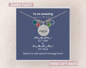 Nona Necklace Personalized Nona Jewelry Custom Nona Birthstone Necklace New Nona Necklace Custom Nona Birthday Gift for Nona Christmas