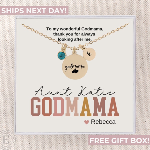Godmama Necklace Personalized Godmother Jewelry Custom Godmama Gift Personalized Godmother necklace Mothers Day Gift Godmother Birthday gift