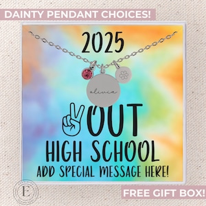 High School Graduation Necklace Custom Graduation Jewelry High School Graduate Gift for Senior Personalized Jewelry for Graduation Necklace