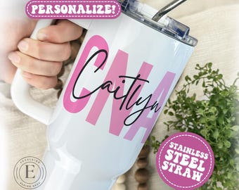 Custom CNA Tumbler Personalized CNA Gift CNA 40oz Tumbler Cna 40 oz Tumbler for Cna Travel Cup Cna Travel Mug Cna Tumbler Cup for Cna Mug