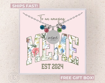 Collar de meme Joyería de meme personalizada Collar de piedra de nacimiento de meme personalizado Nuevo collar de meme Regalo de cumpleaños de meme personalizado para Navidad de meme