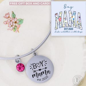 Boy Mama Bracelet Personalized Mom of Boys Jewelry Custom Mother of Boys Gift for Mothers Day Boy Mama Birthday Mom of Boys Christmas Gift