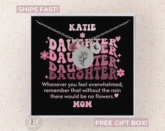 Daughter Necklace Personalized Daughters Birthday Jewelry Custom Daughter Gift From Mom To Daughter Dad to Daughter To My Daughter Custom