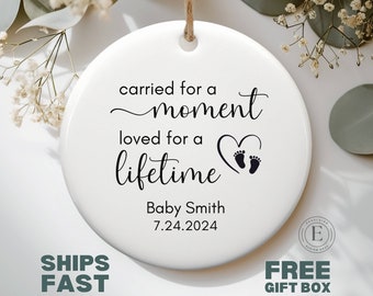 Personalized Baby Memorial Ornament Custom Infant Loss Gift Baby Remembrance Stillborn Ornament Stillbirth Gift for Miscarriage Ornament