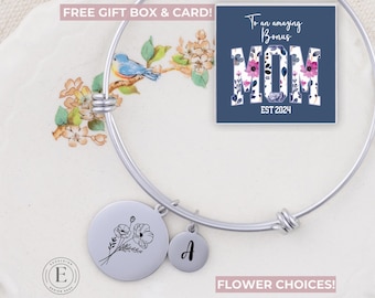 Bonus Mom Bracelet Personalized Bonus Mama Bracelet for Bonus Mom jewelry gift Bonus Mom Bracelet Bonus Mom Mothers Day Bonus Mom Christmas