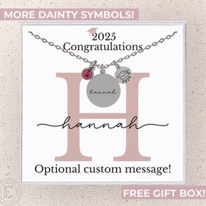 High School Graduation Necklace Custom Graduation Jewelry High School Graduate Gift for Senior Personalized Jewelry for Graduation Necklace