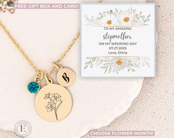 Stepmother of the Bride Gift Custom Step Mom Wedding Gift Stepmom of Bride Necklace for Step Mother on Wedding Day Stepmother from Bride