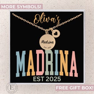 Madrina Necklace Custom Madrina Proposal Jewelry Personalized Will You Be My Madrina Necklace Gift for Madrina Proposal