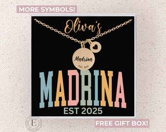 Madrina Necklace Custom Madrina Proposal Jewelry Personalized Will You Be My Madrina Necklace Gift for Madrina Proposal