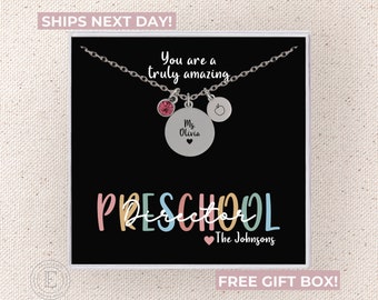 Preschool Director Necklace Personalized Pre-school Director Appreciation Jewelry Thank You Gift for Pre school Director Custom End of Year