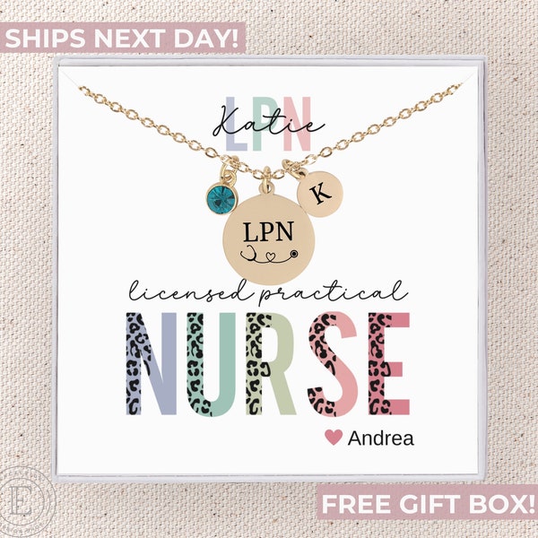 LPN Necklace Personalized LPN Nurse Graduation Custom Gift for lpn Nurse Appreciation Jewelry Thank You Licensed Practical Nurse gifts