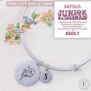 Junior Bridesmaid Thank You Bracelet Custom Jr Bridesmaid Thank You Jewelry Personalized Junior Bridesmaid Thank You Gift for Jr Bridesmaid