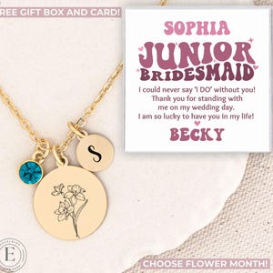 Junior Bridesmaid Thank You Necklace Custom Jr Bridesmaid Thank You Jewelry Personalized Thank You Junior Bridesmaid Gift for Jr Bridesmaid