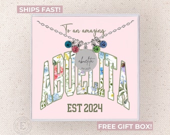 Collar de abuelita Joyería personalizada de abuelita Collar de piedra natal de abuelita personalizado Regalo para el nuevo cumpleaños de la abuelita Regalo de Navidad para la abuelita