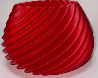 Wazon spiralny drukowany w 3D | Rzeźbiarski, nowoczesny wystrój domu, element centralny