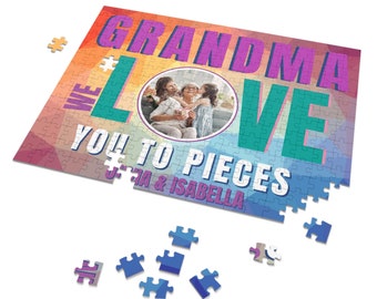 Personalized Photo and Text Puzzle for Mom, Auntie, Grandma, Nana, Mimi, Oma, Wife, Mothers Day, Birthday, Custom Puzzle, Valentines Day