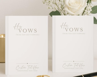 Wedding Vow Book Writing Set Matching Couple Gift Idea For Wedding Ceremony Gift For Bride Groom Present Memory Book Design Custom Promise