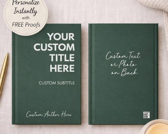 Diario personalizzato con testo e foto, quaderno con copertina rigida personalizzabile fronte e retro, regalo minimalista per scrittori, diario con copertina a citazione personalizzata