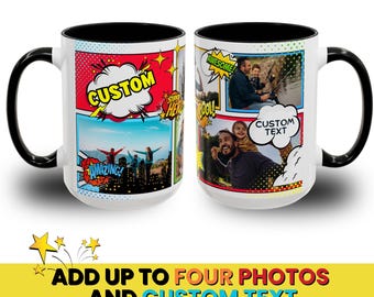 Custom Super Dad Mug, Photo Mug, Fathers Day Mug, Custom Funny Gift For Dad,Personalized Dad Mug, First Fathers Day, Best Dad Ever Mug