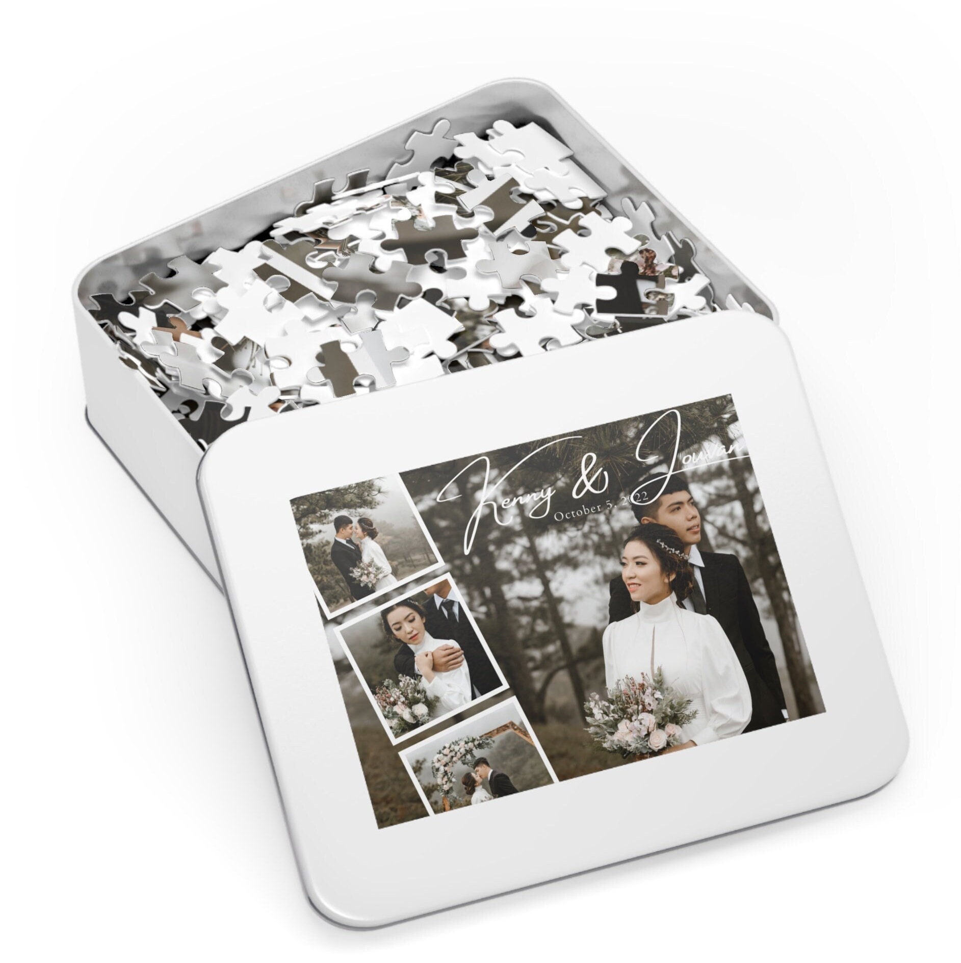 Custom Photo Jigsaw Puzzle, FamilyGift, Personalized Puzzle, Hostess Gift, Gift for Wife, Gift Husband, Gift Newlyweds, Housewarming Gift