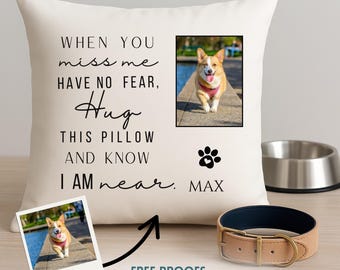 Custom Memorial Pillow for Dog, Loss of Pet Gift, Personalized Pet Memorial or Pet Loss Gift,