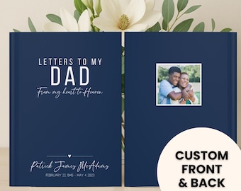 Letters to Dad Notebook, Loss of Father Grief Journal, Memorial Gift, Remembrance Gift, Bereavement Gifts, In Loving Memory, Sympathy Gift