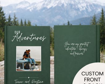 Our Adventures Journal, Personalized Travel Notebook for Couples, Adventure Log Book, Hiking Memory Journal, Anniversary Gift for Him or Her