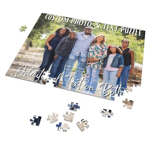 Personalized Photo Custom Text Puzzle, Unique Gift, Gift for Her, Valentines Day, Mothers Day, Birthday,  Gift for Him, Personalized Gift