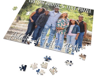 Personalized Photo Custom Text Puzzle, Unique Gift, Gift for Her, Valentines Day, Mothers Day, Birthday,  Gift for Him, Personalized Gift