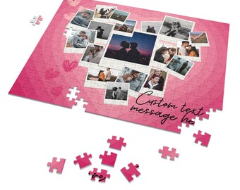 Custom Valentine Jigsaw Photo Puzzle, Personalized Puzzle, 1000 piece puzzle, Great Grandma Gift 50th Birthday, Valentine Gift for Her Idea