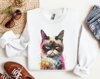 Cat Sweatshirt, Pet Sweatshirt, Cat Lover Sweatshirt, Cat Lover Gifts, Pet Owner Gifts, Cat Mom Sweatshirt, Cute Cat Sweatshirt