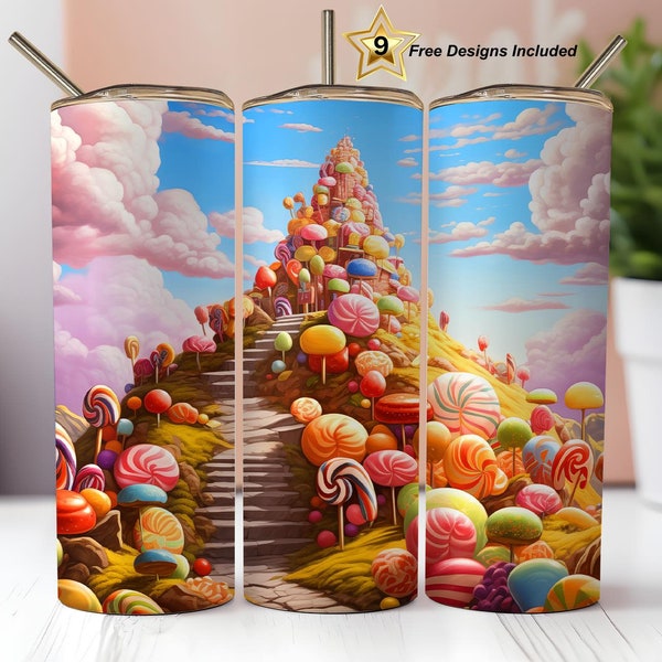 Sweet Mountain Tumbler Wrap for 20oz Skinny Tumblers, Eye Catching Sublimation Design, Instant Digital PNG Download, Sweet Mountain. 1103