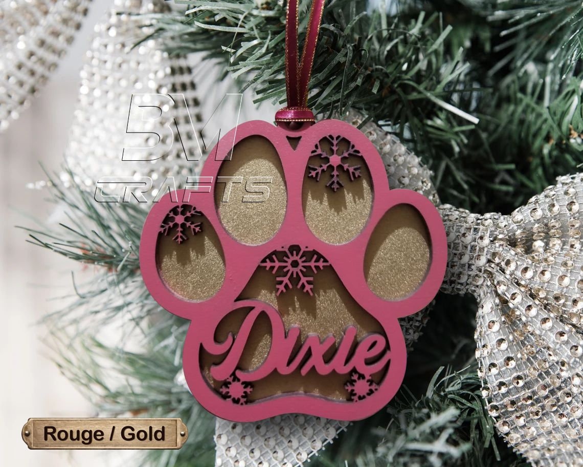 Personalized Dog Tag Christmas Tree Ornament Custom Christmas Etsy