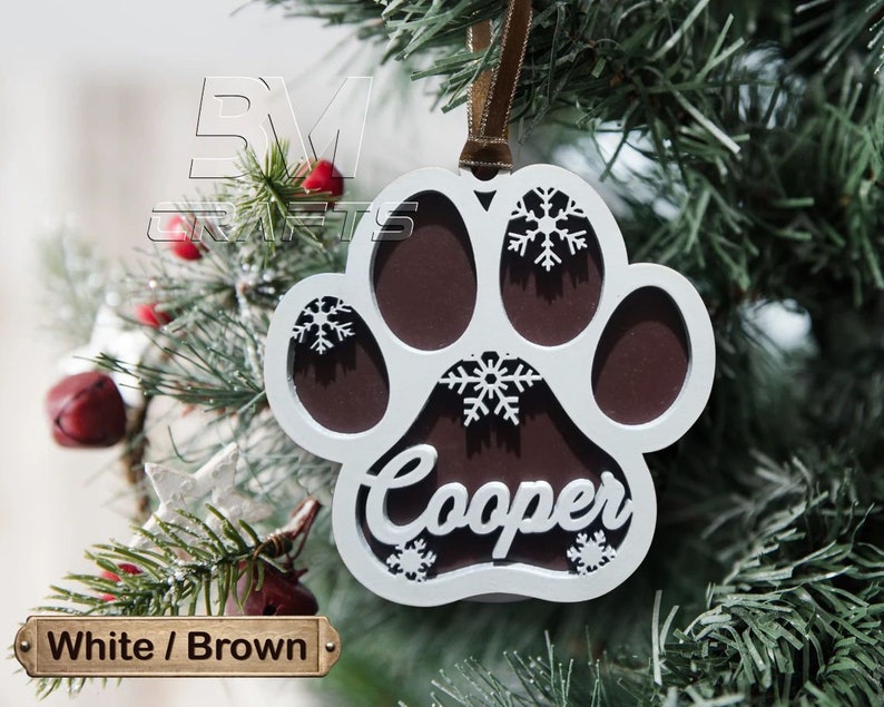 Personalized Dog Tag Christmas Tree Ornament Custom Christmas Etsy