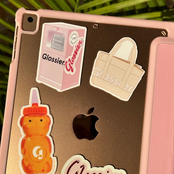 Glossier Inspired flip phone LA aesthetic pintrest laptop water bottle sticker balmdotcomm Inspired Stickers Honey bear christmas aesthetic