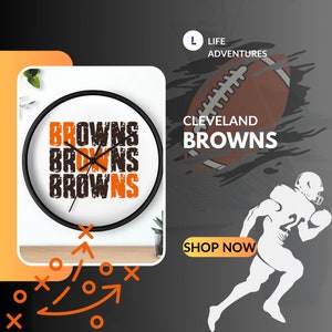 Cleveland Browns Wall Clock, man cave gift, Cleveland, Ohio Cleveland Browns fan