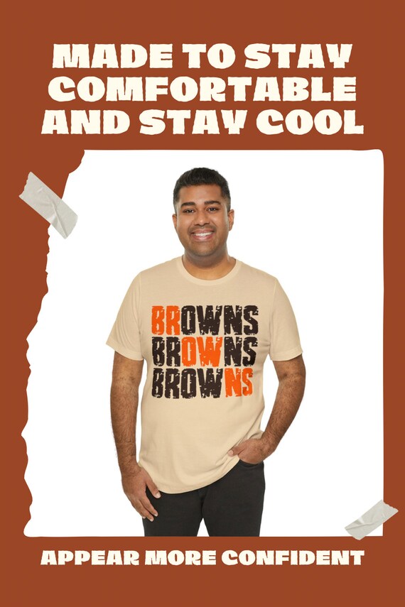 Distressed CLE Football Orange & Brown Cleveland TShirt Distressed CLE Football Orange & Brown Cleveland TShirt