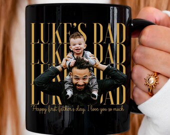 custom photo dad mug, best dad ever mug, Personalized Father’s Day Gifts, birthday gift for new dads, grandpa gift from kids mug vintage