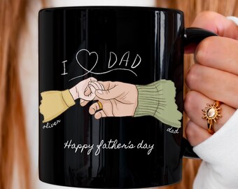 Personalized Dad Mug from Baby, first fathers day mug, New Dad Keepsake Cup Gift for Him, New Parent Gift For Baby Shower, step dad mugs