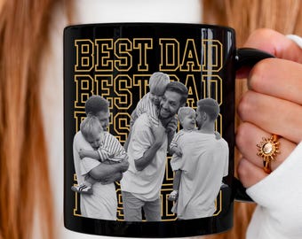 Personalized photo mug for dad, custom coffee mug for dad, picture collage mug, gift for first time dad, fathers day mug baby face