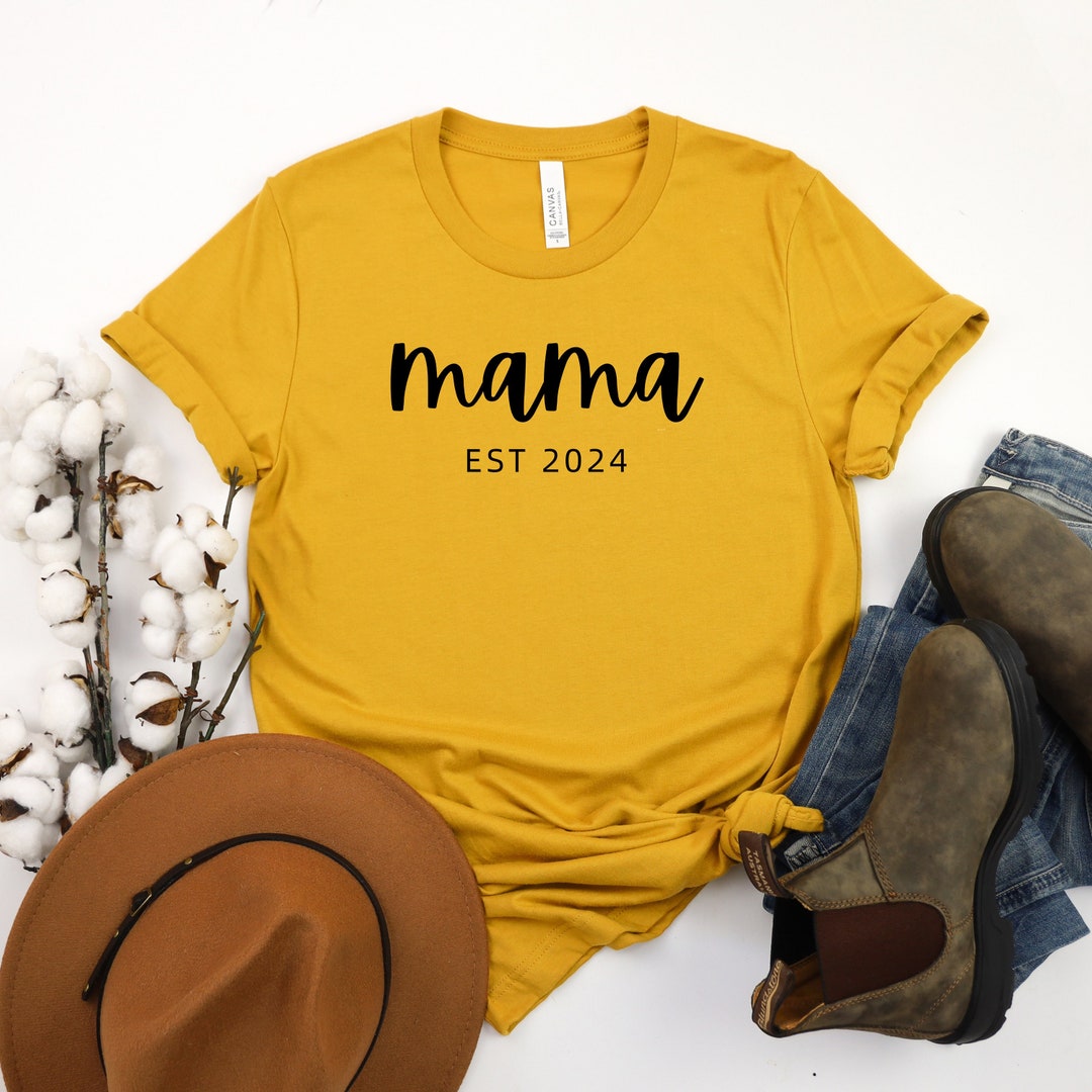 Mama 2024 Tshirt Mama Shirt New Mom Est 2024 Etsy