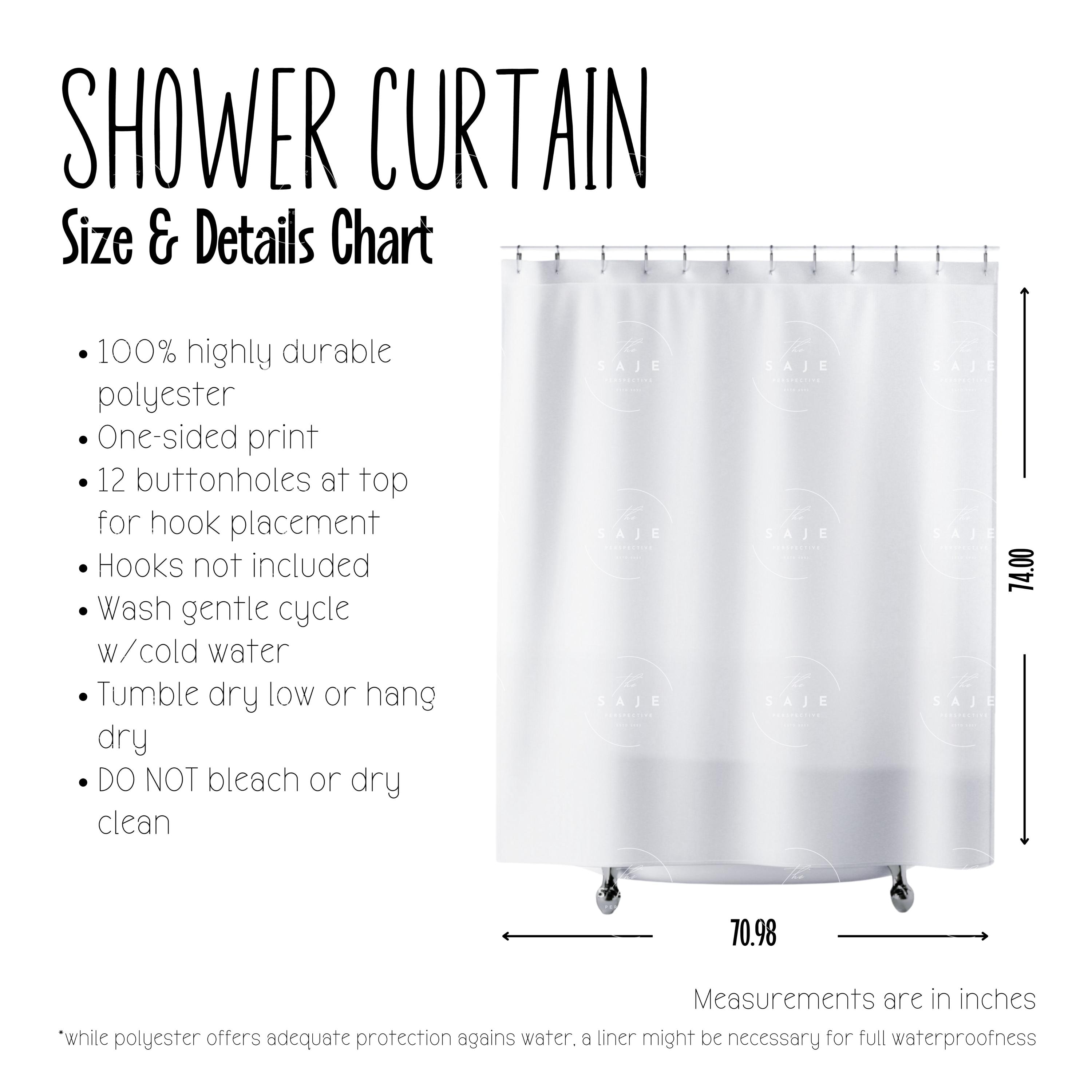 Inspiring Shower Curtain Size Chart Images