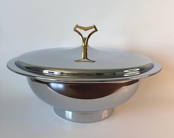 Bol grande KROMEX de los años 60 con tapa - Como nuevo, con caja original.